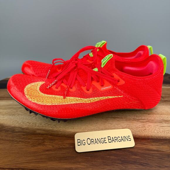 Nike Zoom Superfly Elite 2 Men\'s 6.5 Crimson Lime Track Spikes FZ9662-600 NEW main image 4